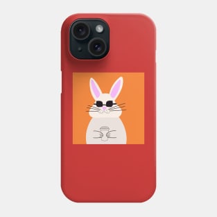 Cool bunny drinking coffee Phone Case