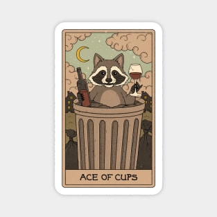 Ace of Cups- Raccoons Tarot Magnet