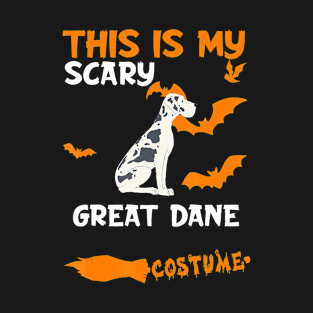 Great Dane Harlequin Costume Halloween Lazy Scary Dog T-Shirt