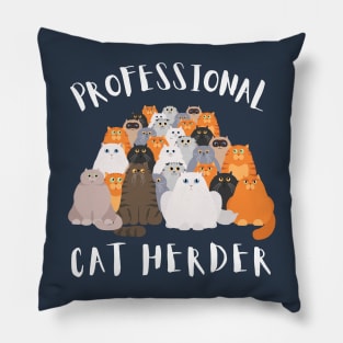 Professional Cat Herder, Project Manager, Cat Lover Pillow