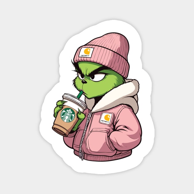Grinch Starbies Her Magnet by Arch City Tees