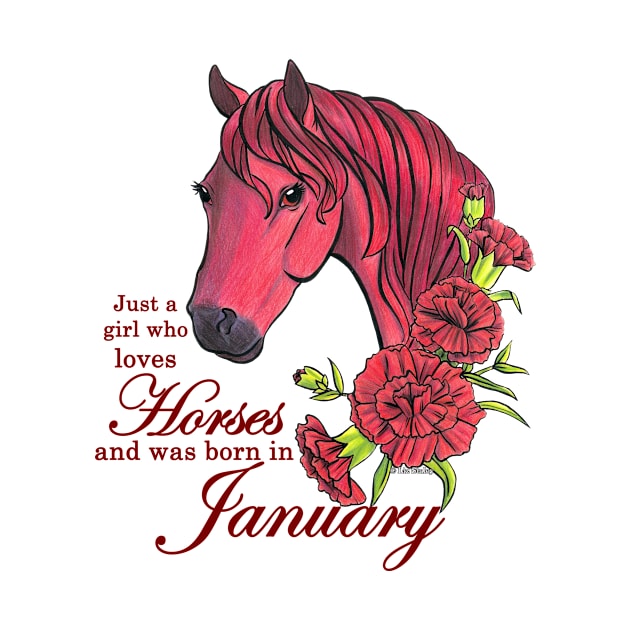 Girl Who Loves Horses Born In January by lizstaley