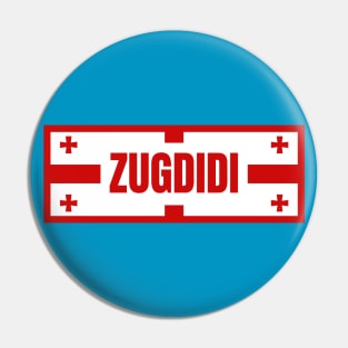 Zugdidi City in Georgian Flag Design Pin