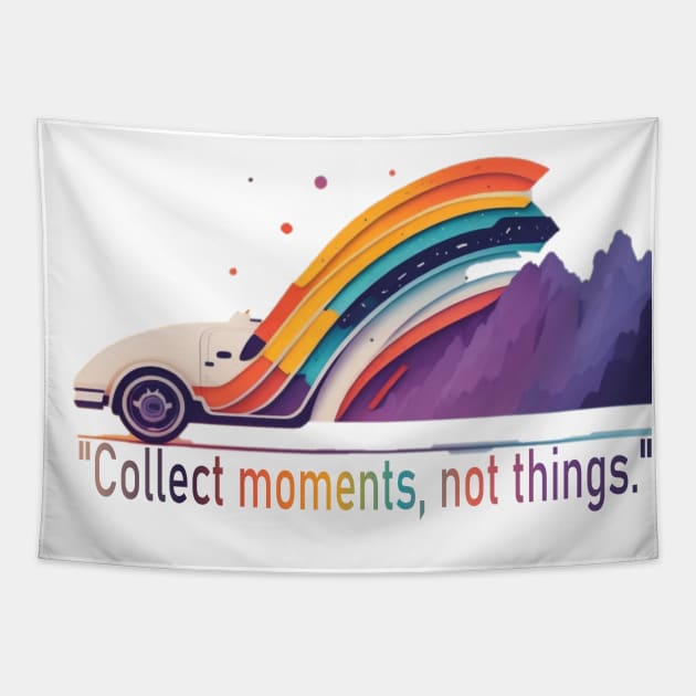 rainbow car Tapestry by AOAOCreation