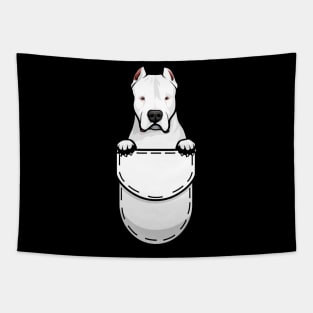 Funny Dogo Argentino Pocket Dog Tapestry