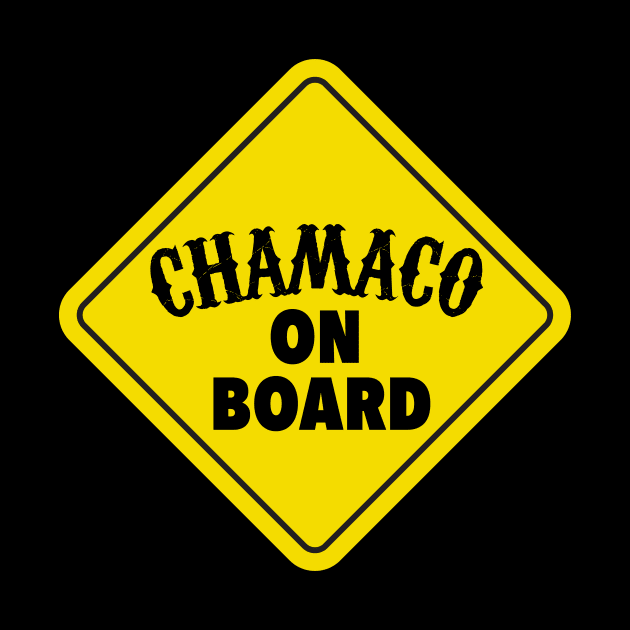 Chamaco on Board - Baby on Board - Yellow Sign by verde