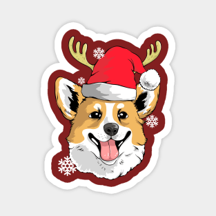 Corgi Christmas Santa Magnet