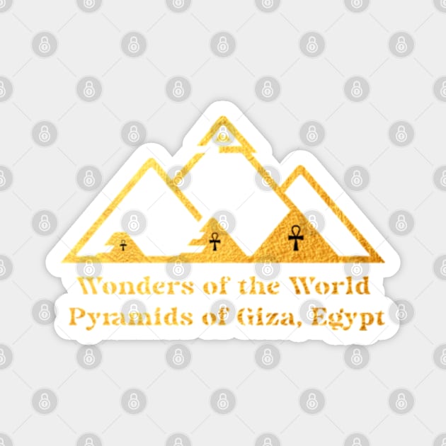 F&B Printer- Wonder of The World: Pyramids of Giza, Egypt Magnet by Da Vinci Feather