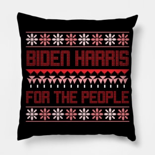 we did it - biden harris ugly christmas sweater Pillow