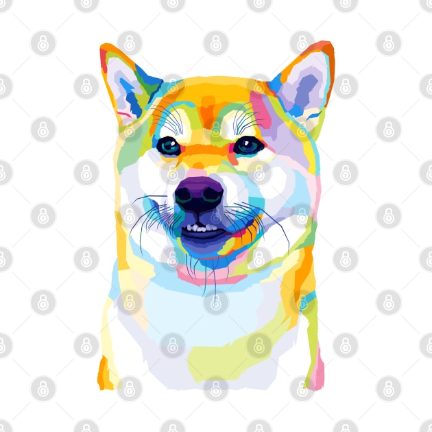 Dog Shiba Inu Pop Art by SiksisArt