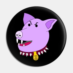 Aggressive Angry Pig Head Expression Artistic Cartoon Pin