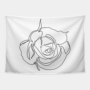 Rose Flower one line art Tapestry