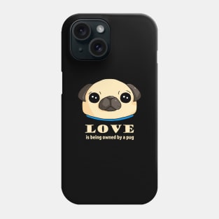 Pug Love (dark) Phone Case