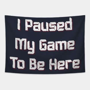 I PAUSED MY GAME TO BE HERE, Funny video Gaming Gift Tapestry