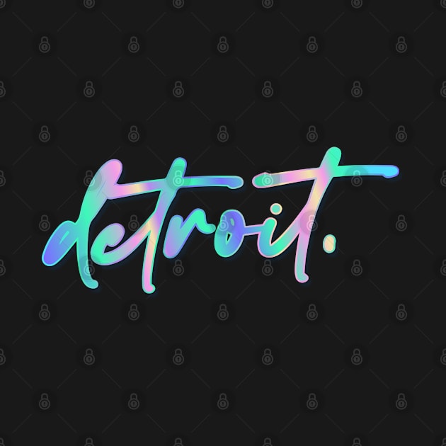 Detroit, Michigan \/ Retro Typography Design by DankFutura