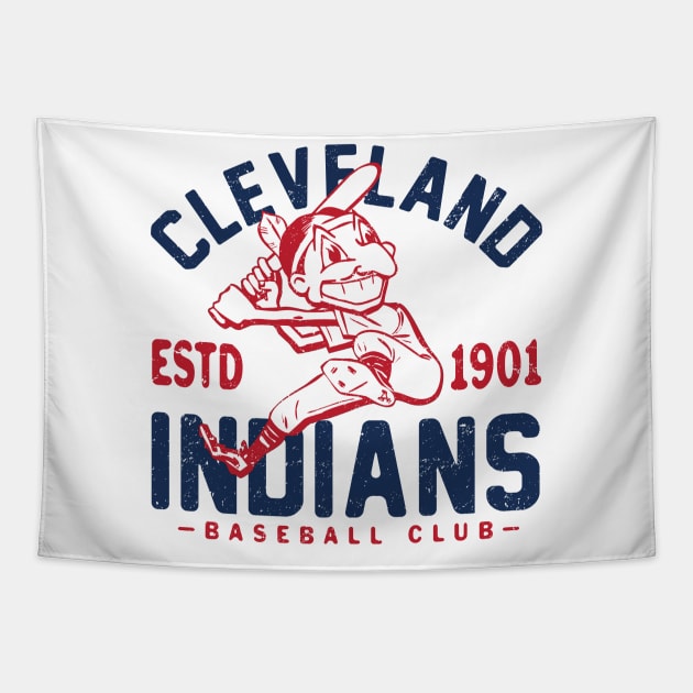 Retro Cleveland Indians by Buck Tee Tapestry by Buck Tee