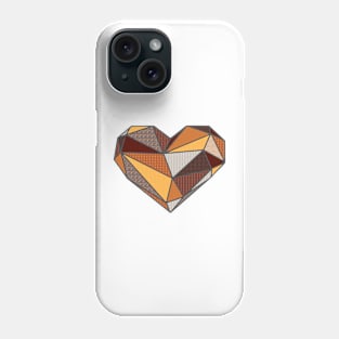 Patterned Heart Phone Case