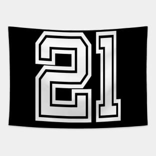 Numbers 21 for a sports team, group, or community Tapestry