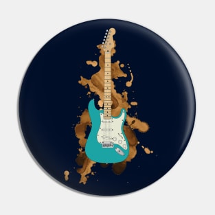 S-Style Electric Guitar Teal Color Pin