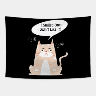 Funny smiled cat Tapestry