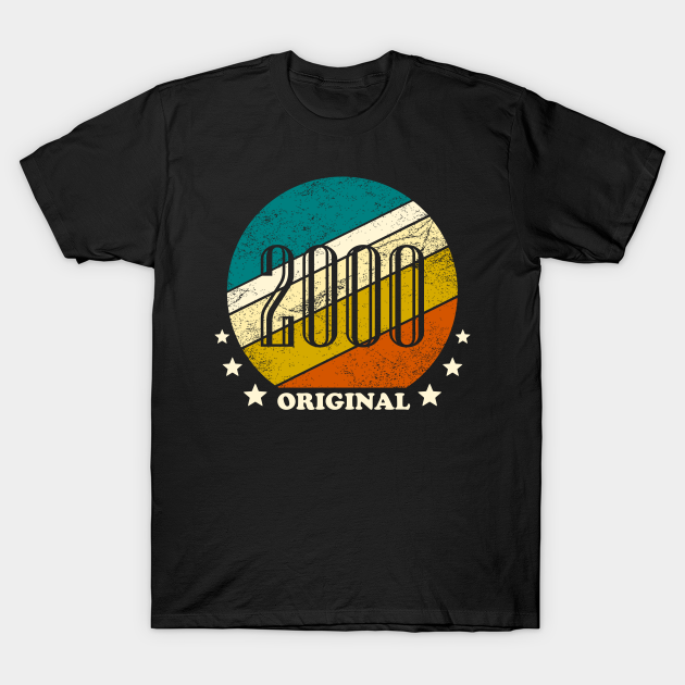 Original vintage born in 2000 birth year gift - 2000 - T-Shirt | TeePublic