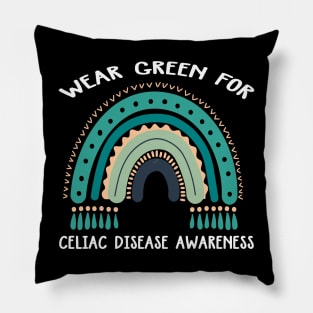 Wear Green For Celiac Disease Awareness Celiac Disease Pillow