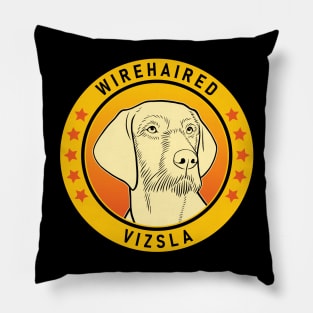 Wirehaired Vizsla Dog Portrait Pillow