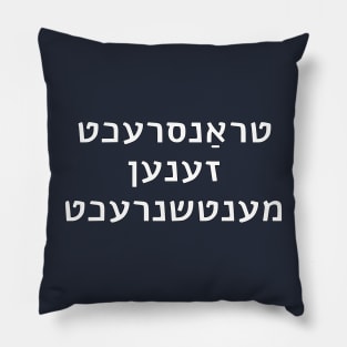 Trans Rights Are Human Rights (Yiddish) Pillow