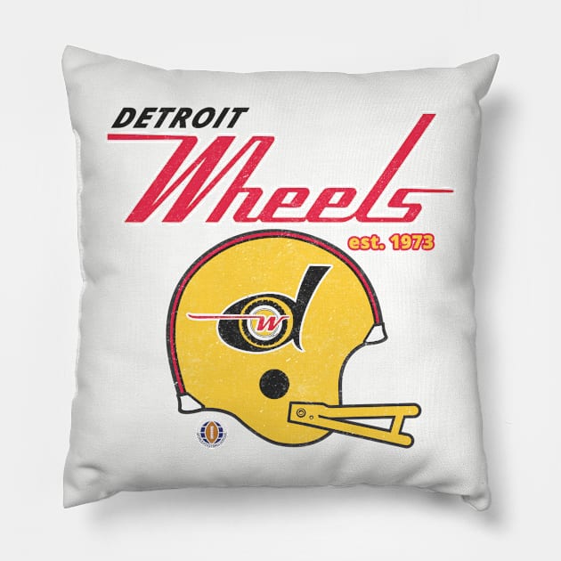 Detroit Wheels Pillow by Tee Arcade