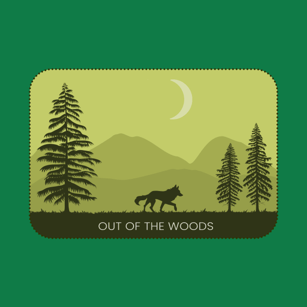 Out of the woods green by Mint Tees