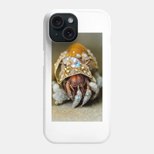 Hermit Crab Bejewelled Phone Case by rolphenstien