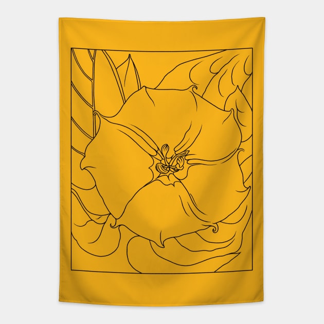 Jimsonweed / White Flower No.1 Tapestry by TheCosmicTradingPost