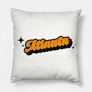 Atlanta - Retro Classic Typography Style Pillow