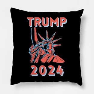 Statue Of Liberty Trump 2024 Pillow