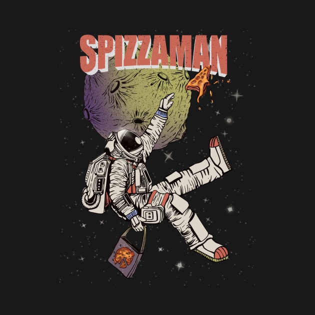 SPIZZAMAN - Astronaut Chasing Pizza by HelloDisco