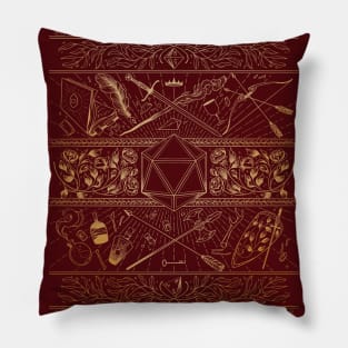 That d20 Life (gold version) Pillow