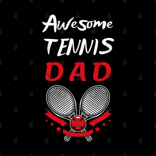 US Open Tennis Dad Racket and Ball by TopTennisMerch