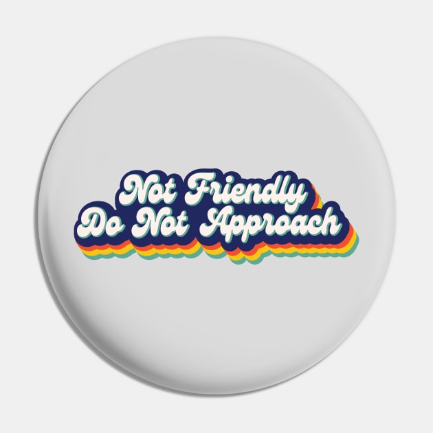 Not Friendly Do Not Approach Pin by skauff