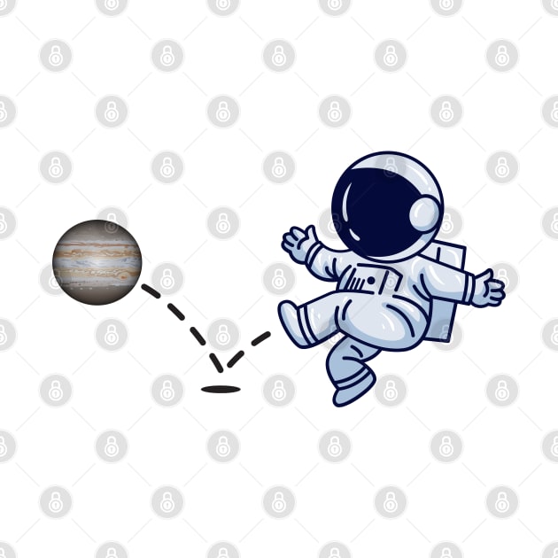 Astronaut plays Jupiter Soccer by firstsapling@gmail.com