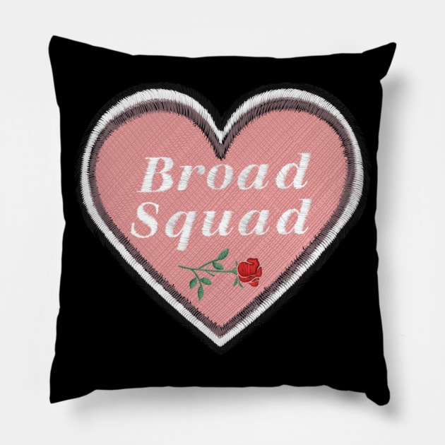 Broad Squad X @tattucci Pillow by Chatty Broads Podcast Store