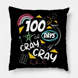 100 Days of Cray Cray shirt - back to school - children gift Pillow