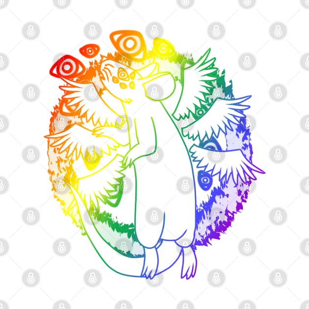 Biblically Accu-Rat Angel (Rainbow Version) by Rad Rat Studios