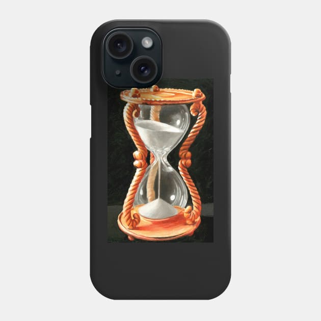 Antique style sand timer hourglass Phone Case by LukjanovArt