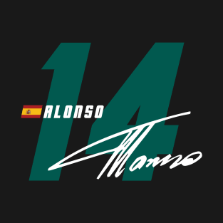 Fernando Alonso 14 Signature Number T-Shirt