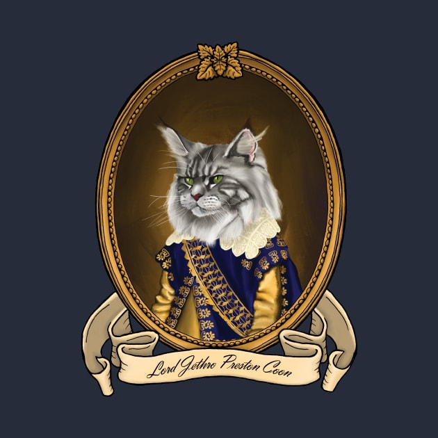 Renaissance Cat - Lord Jethro Preston Coon by JMSArt