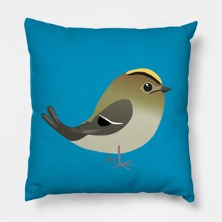 Cute cartoon goldcrest Pillow