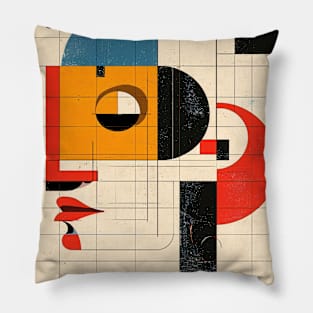 Faces of Bauhaus Pillow