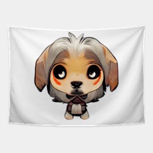 Chibi Dog in manga style Tapestry