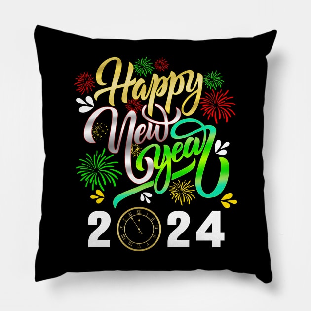 New Year Eve 2024 Merry Xmas Christmas Family Matching Pillow by Jhon Towel