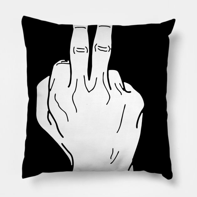 Two Middle Fingers Pillow by papaomaangas